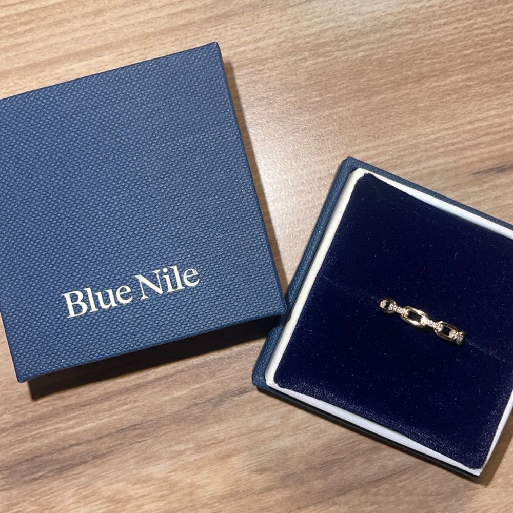 Diamond Link Fashion Ring In 14k Yellow Gold